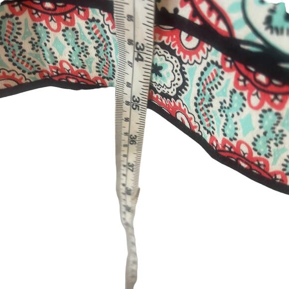 London Times Y2k Women's Size 10 Beaded Turquoise Red‎ Shift Dress - Picture 9 of 9